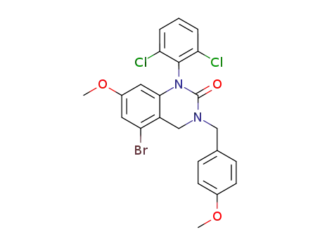 1-(2,6-dichlorophenyl)-3-(4-methoxyphenyl)methyl-5-bromo-7-methoxy-3,4-dihydro-2(1H)-quinazolinone