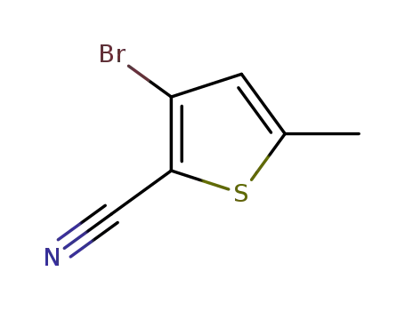Molecular Structure of 651034-29-6 (2-Thiophenecarbonitrile, 3-bromo-5-methyl-)