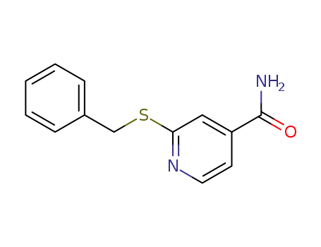 Molecular Structure of 347146-27-4 (2-[(PHENYLMETHYL)THIO]-PYRIDINE-4-CARBOXAMIDE)