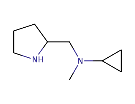 Molecular Structure of 1094856-92-4 (Cyclopropyl-Methyl-pyrrolidin-2-ylMethyl-aMine)