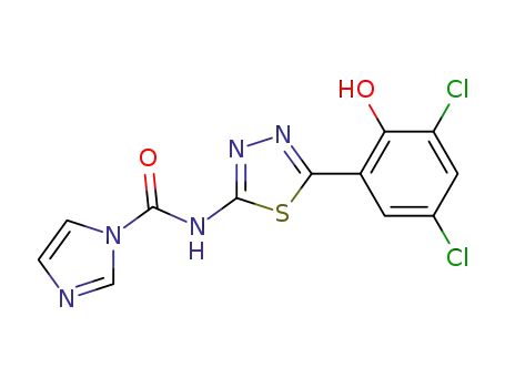 Imidazole-1-carboxylic Acid [5-(3,5-dichloro-2-hydroxy-phenyl)-[1,3,4]thiadiazol-2-yl]-amide