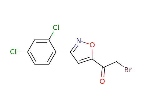 Molecular Structure of 175334-69-7 (2-BROMO-1-[3-(2,4-DICHLOROPHENYL)ISOXAZOL-5-YL]ETHAN-1-ONE)