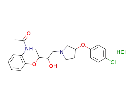 N-{2-[(3-{3-[(4-Chlorophenyl)oxy]-1-pyrrolidinyl}-2-hydroxy-1-methylpropyl)oxy]phenyl}acetamide hydrochloride