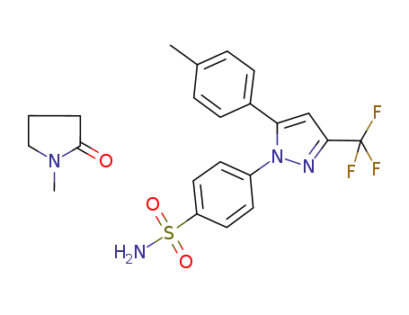 4-[5-(4-methylphenyl)-3-(trifluoromethyl)pyrazol-1-yl]benzenesulfonamide N-methylpyrrolidin-2-one monosolvate