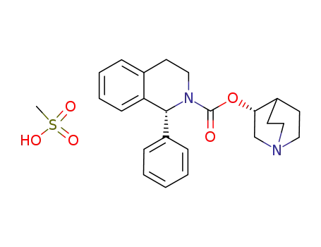 (-)-(3R)-quinuclidin-3-yl (1R)-1-phenyl-1,2,3,4-tetrahydroisoquinoline-2-carboxylate methanesulfonate