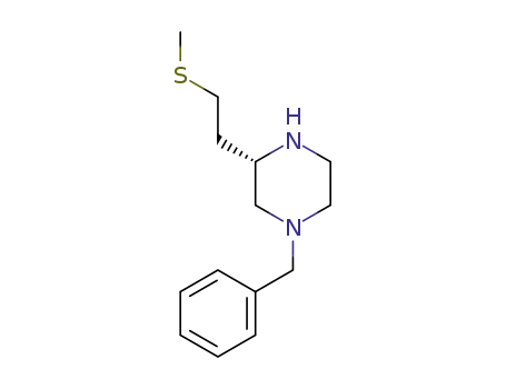 Molecular Structure of 660862-41-9 ((S)-N4-BENZYL-2-(METHYLTHIOETHYL)PIPERAZINE)