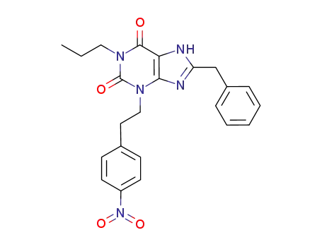 1H-Purine-2,6-dione,
3,7-dihydro-3-[2-(4-nitrophenyl)ethyl]-8-(phenylmethyl)-1-propyl-