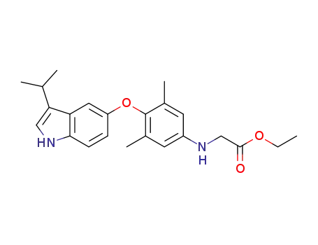 ethyl N-{4-[(3-isopropyl-1H-indol-5-yl)oxy]-3,5-dimethylphenyl}glycinate