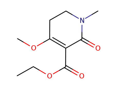 Molecular Structure of 851726-49-3 (Ethyl 4-Methoxy-1-Methyl-2-oxo-1,2,5,6-tetrahydropyridine-3-carboxylate)