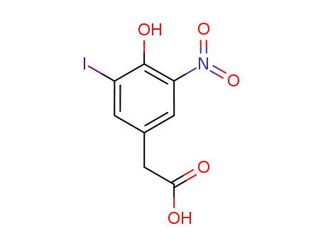 Molecular Structure of 2646-51-7 (4-HYDROXY-3-IODO-5-NITRO-PHENYLACETIC ACID)