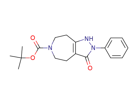 Pyrazolo[3,4-d]azepine-6(1H)-carboxylic acid,
2,3,4,5,7,8-hexahydro-3-oxo-2-phenyl-, 1,1-dimethylethyl ester
