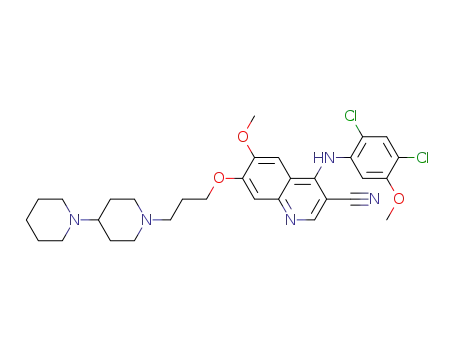 7-(3-[1,4'-bipiperidin]-1'-ylpropoxy)-4-[(2,4-dichloro-5-methoxyphenyl)amino]-6-methoxy-3-quinolinecarbonitrile