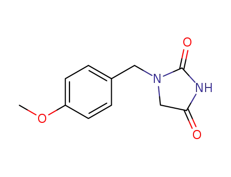 Molecular Structure of 652992-63-7 (2,4-Imidazolidinedione, 1-[(4-methoxyphenyl)methyl]-)