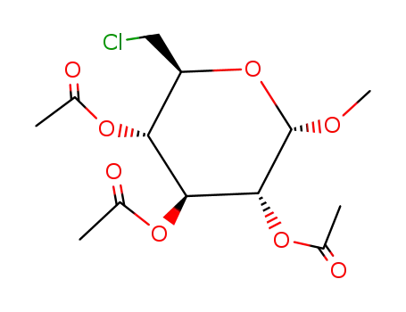 Molecular Structure of 6087-46-3 (methyl 2,3,4-tri-O-acetyl-6-chloro-6-deoxyhexopyranoside)