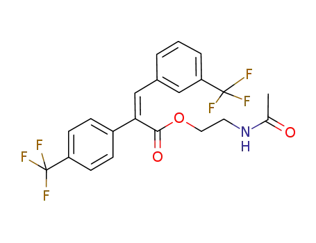 Molecular Structure of 863423-16-9 (2-acetamidoethanol-Z-3-(3-trifluoromethylphenyl)-2-(4-trifluoromethylphenyl)-acrylate)