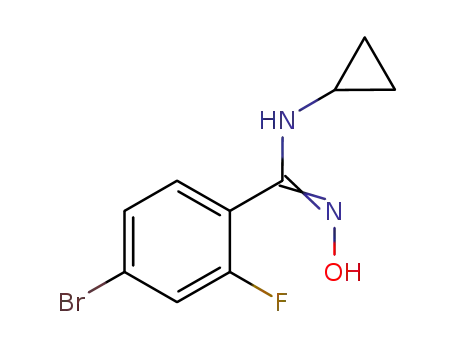 4-bromo-N-cyclopropyl-2-fluoro-N'-hydroxybenzenecarboximidamide