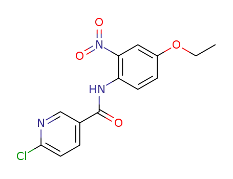 Molecular Structure of 352228-42-3 (6-chloro-N-(4-ethoxy-2-nitrophenyl)-3-pyridinecarboxamide)