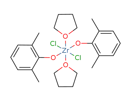 ZrCl<sub>2</sub>{O-2,6-(CH<sub>3</sub>)2C<sub>6</sub>H<sub>3</sub>}2(THF)2