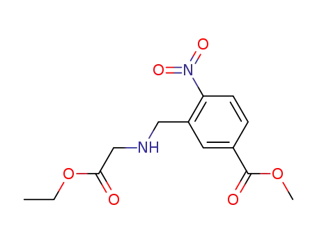 Molecular Structure of 407623-25-0 (methyl 3-[(ethoxycarbonylmethylamino)methyl]-4-nitrobenzoate)