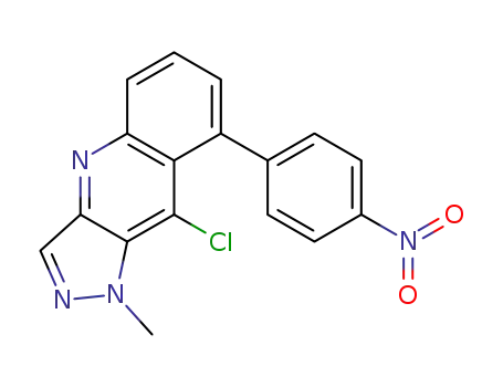 1H-Pyrazolo[4,3-b]quinoline, 9-chloro-1-methyl-8-(4-nitrophenyl)-
