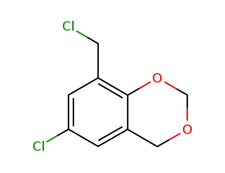 Molecular Structure of 175136-61-5 (6-CHLORO-8-(CHLOROMETHYL)-4H-1,3-BENZODIOXINE)