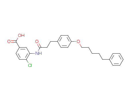 Benzoic acid,  4-chloro-3-[[1-oxo-3-[4-[(5-phenylpentyl)oxy]phenyl]propyl]amino]-
