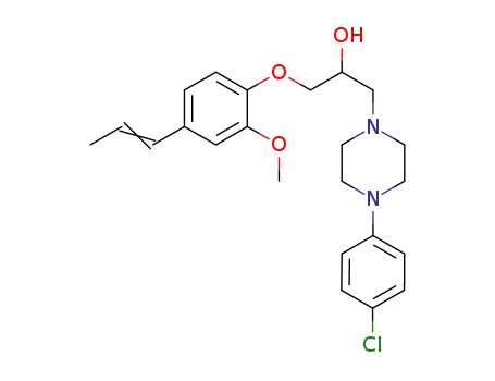 1-((4-chlorphenyl-1-1piperazinyl)-2-propanol-3-oxy)-(2-methoxy-4-propylenyl)-benzene