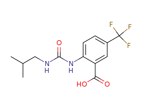 2-((2-methylpropyl)aminocarbonyl)amino-5-trifluoromethylbenzoic acid