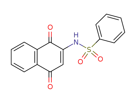 Molecular Structure of 92858-56-5 (N-(1,4-dioxo-1,4-dihydronaphthalen-2-yl)benzenesulfonamide)