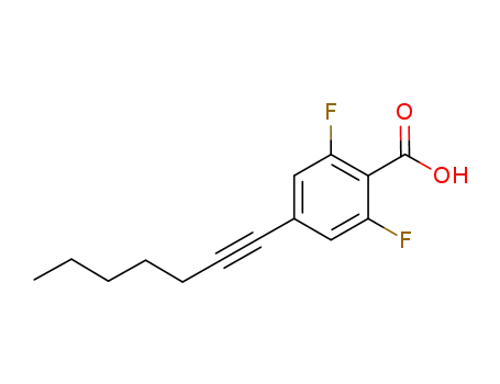 Molecular Structure of 749900-86-5 (2,6-difluoro-4-heptynylbenzoic acid)