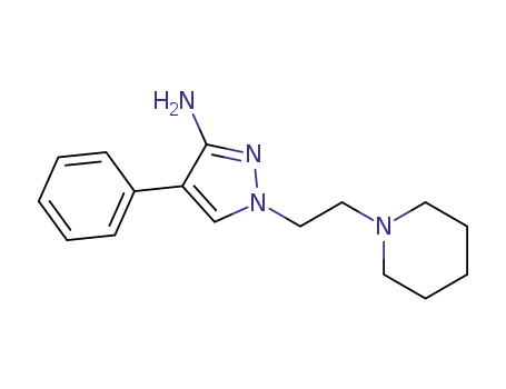 4-phenyl-1-(2-piperidin-1-ylethyl)-1H-pyrazol-3-ylamine