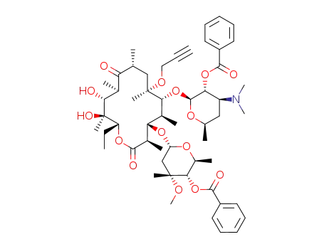 6-O-propargyl-2'-O-benzoyl-4''-O-benzoylerythromycin