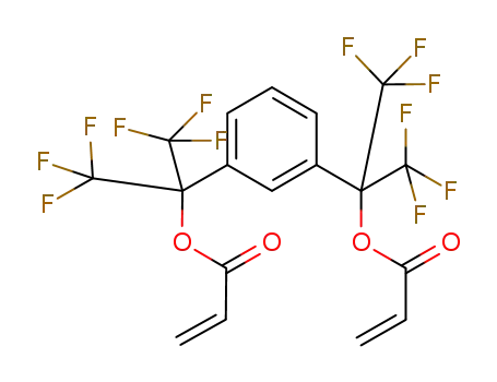 Molecular Structure of 77974-91-5 (1,3-Bis(2-hydroxyhexafluoro-2-propyl)benzene diacrylate)