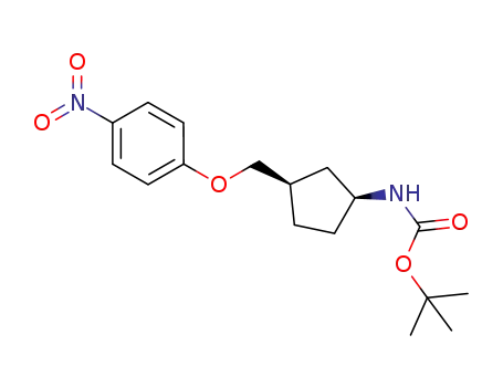Carbamic acid, [(1S,3R)-3-[(4-nitrophenoxy)methyl]cyclopentyl]-,
1,1-dimethylethyl ester