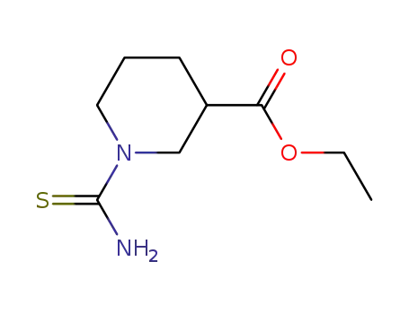 Molecular Structure of 868591-91-7 (3-Piperidinecarboxylic  acid,  1-(aminothioxomethyl)-,  ethyl  ester)