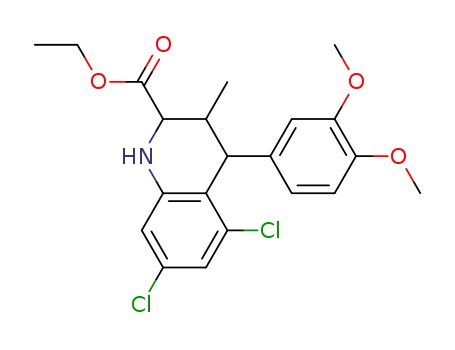 5,7-dichloro-4-(3,4-dimethoxyphenyl)-3-methyl-1,2,3,4-tetrahydroquinoline-2-carboxylic acid ethyl ester