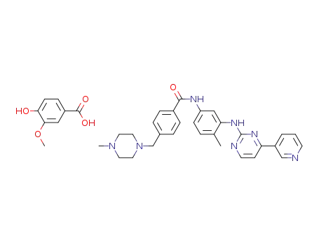 4-[(4-methyl-1-piperazinyl)methyl]-N-[4-methyl-3-[[4-(3-pyridinyl)-2-pyrimidinyl]amino]phenyl]-benzamide vanillate