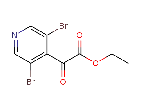 Molecular Structure of 330551-15-0 (3,5-Dibromo-alpha-oxo-4-pyridineaceticacidethylester)