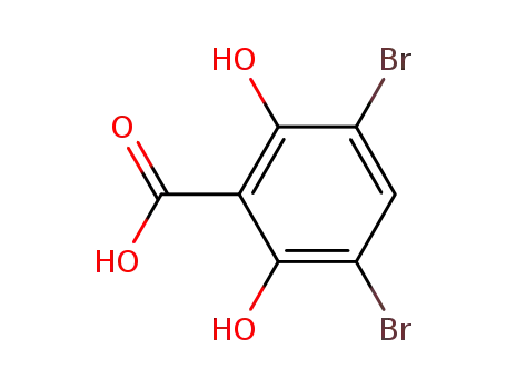 Molecular Structure of 3147-51-1 (2,6-DIBROMO-3,5-DIHYDROXYBENZOIC ACID)