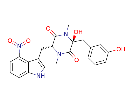 2,5-Piperazinedione,3-hydroxy-3-[(3-hydroxyphenyl)methyl]-1,4-dimethyl-6-[(4-nitro-1H-indol-3-yl)methyl]-,(3R,6S)-