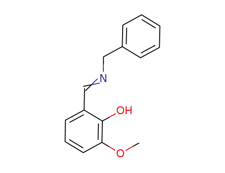 Molecular Structure of 65514-21-8 (Phenol, 2-methoxy-6-[[(phenylmethyl)imino]methyl]-)