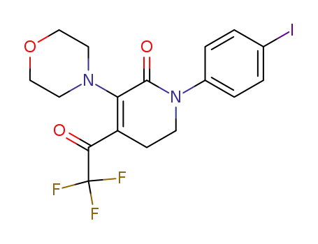 2(1H)-Pyridinone,
5,6-dihydro-1-(4-iodophenyl)-3-(4-morpholinyl)-4-(trifluoroacetyl)-