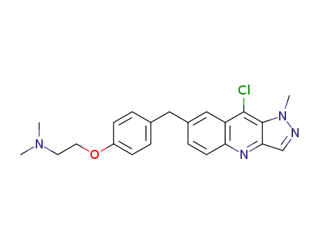 Ethanamine,
2-[4-[(9-chloro-1-methyl-1H-pyrazolo[4,3-b]quinolin-7-yl)methyl]phenoxy]
-N,N-dimethyl-