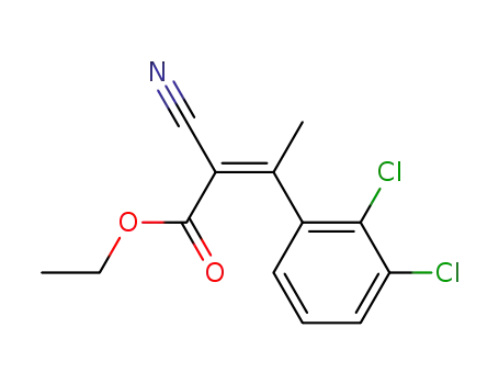 Molecular Structure of 1101067-94-0 (2-cyano-3-(2,3-dichlorophenyl)-but-2-enoic acid ethyl ester)
