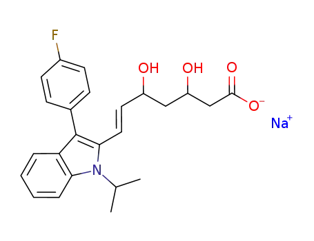 sodium [R*,S*-(E)]-(+/-)-[3-(4-fluorophenyl)-1-(1-methylethyl)-1H-indol-2-yl]-3,5-dihydroxy-6-heptenoate