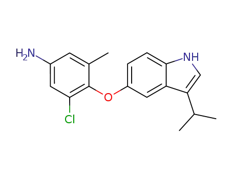 3-chloro-4-[(3-isopropyl-1H-indol-5-yl)oxy]-5-methylaniline