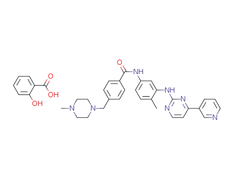 Molecular Structure of 862366-34-5 (4-[(4-methyl-1-piperazinyl)methyl]-N-[4-methyl-3-[[4-(3-pyridinyl)-2-pyrimidinyl]amino]phenyl]-benzamide salicylate)