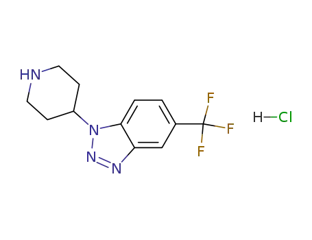 Molecular Structure of 306935-37-5 (1-PIPERIDIN-4-YL-5-(TRIFLUOROMETHYL)-1H-1,2,3-BENZOTRIAZOLE HYDROCHLORIDE)