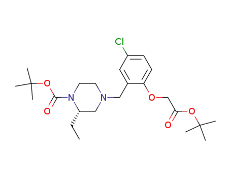 (2S)-4-[[5-chloro-2-[2-(1,1-dimethylethoxy)-2-oxoethoxy]phenyl]methyl]-2-ethyl-1-piperazinecarboxylic acid, 1,1-dimethylethyl ester