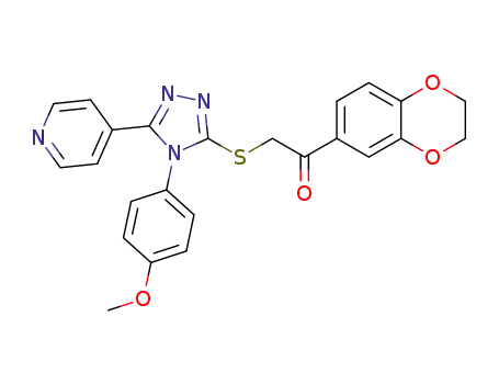 1-(2,3-dihydro-1,4-benzodioxin-6-yl)-2-{[4-(4-methoxyphenyl)-5-pyridin-4-yl-4H-1,2,4-triazol-3-yl]thio}ethanone